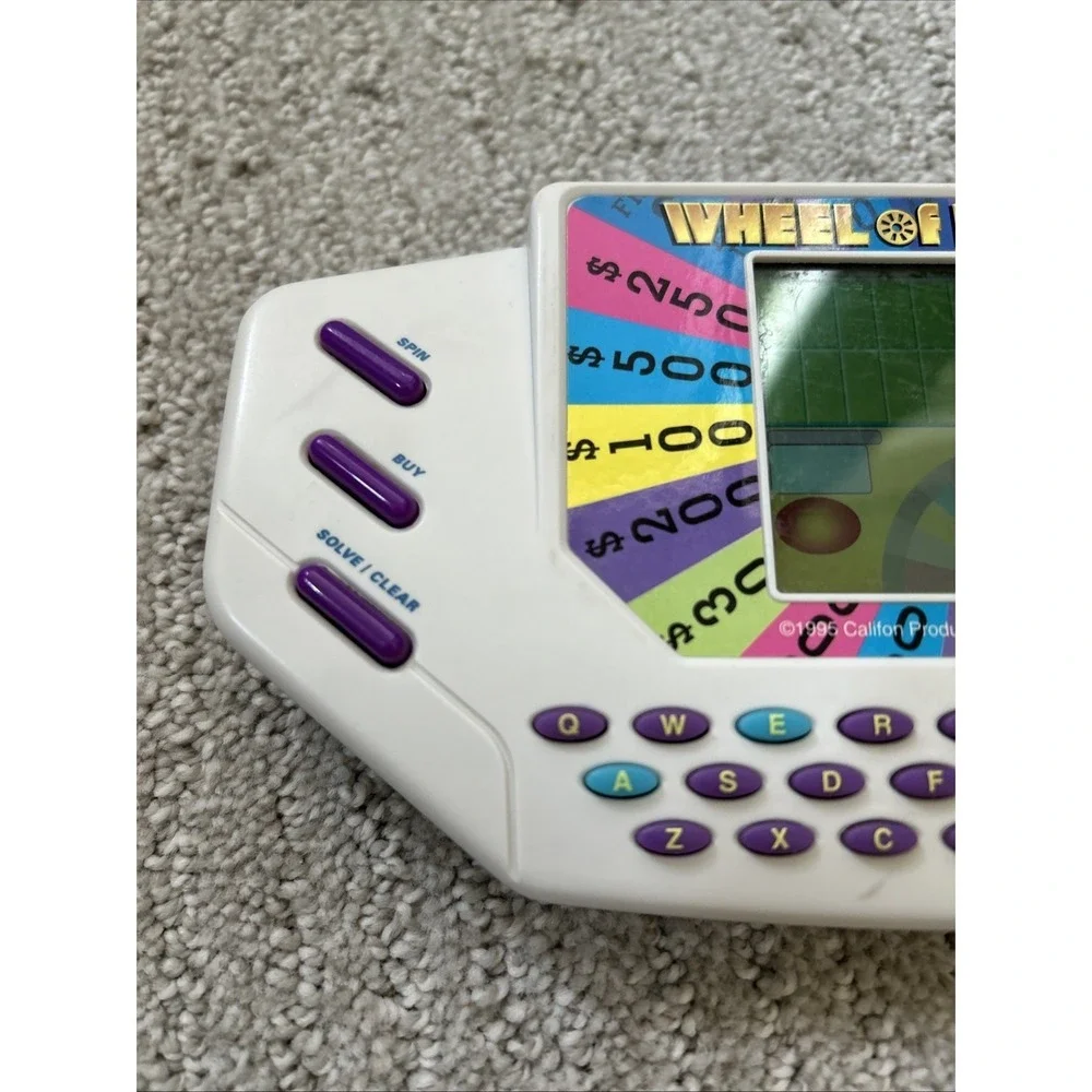 Wheel of‎ Fortune Handheld Game 1995 Tiger Electronics, Cartridge, TESTED-WORKS